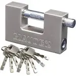 Maudex® MDP/90 Heavy Duty Lock with 10 Keys for Outdoor Use Nickel Plated Fin...