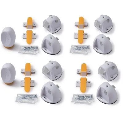 Safety 1st Adhesive Magnetic Lock System - 16 Locks & 4 Keys, White