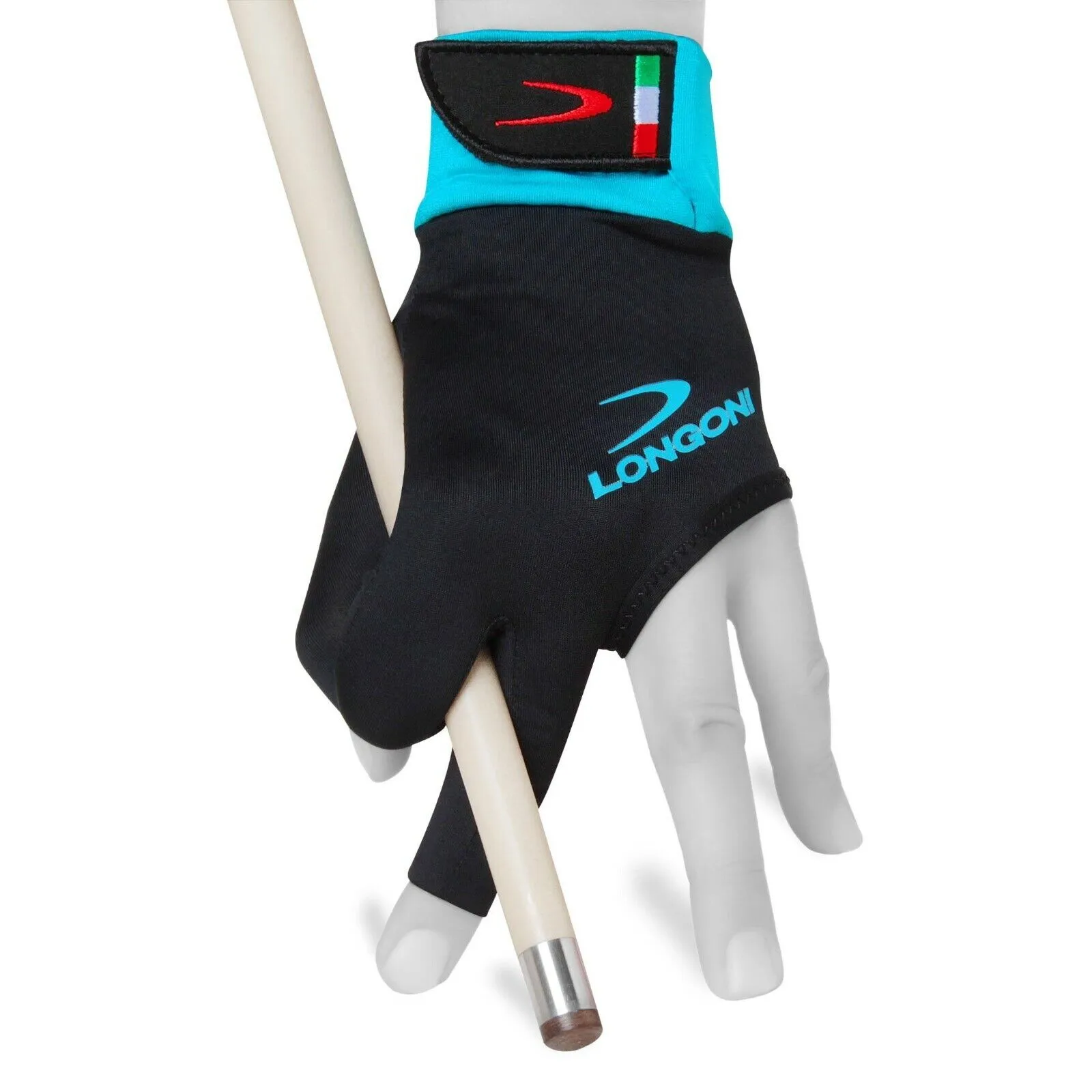 Longoni Sultan 2.0 Billiard Pool Cue Glove - for Left or Right Hand - Black