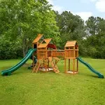 Gorilla Playsets Treasure Trove II w/ Amber Posts and Standard Wood Roof