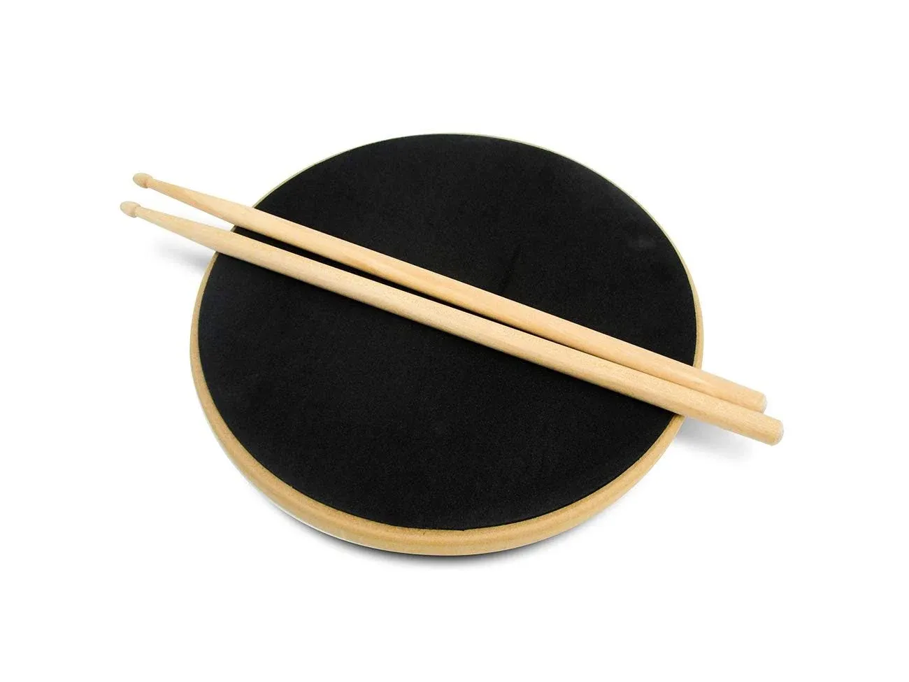 15.7" Double Sided Silent Drum Practice Pad & 16" Drumstick Set by Trademark ...