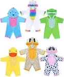 Doll Clothes,12 inch Baby Doll Clothes[6 Sets Animal Styling ] for 10 inch Dolls /11 inch Baby Dolls/ 12 inch Baby Dolls (12 inch)Doll Clothes,12 inch Baby Doll Clothes[6 Sets Animal Stylin…