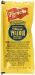 Concession Essentials French's Classic Yellow Mustard 7 Gram Portion packet. Pack of 100 Count