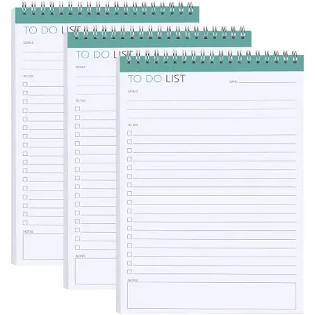 To Do List Notepad Daily Planner Notepad 60 Tear Papers with Checklist, 8 x 11 Inch Work Personal Writing Pad. 2 -pack