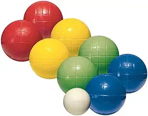 Franklin Sports Bocce Sets - Backyard + Beach Bocce Ball Sets - (8) Outdoor Balls + (1) Pallino - Adult + Family Bocce Sets