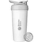 BlenderBottle Strada Shaker Cup Insulated Stainless Steel Water Bottle with Wire Whisk, 24-Ounce, Plum