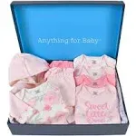 Gerber Baby 8-Piece Clothing Gift Set (5Pk Bodysuits 2Pk Pants & 1Pk Hooded Cardigan), Pink, 0-3 Months