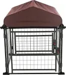 Deluxe Outdoor Dog Kennel with Cover, Small