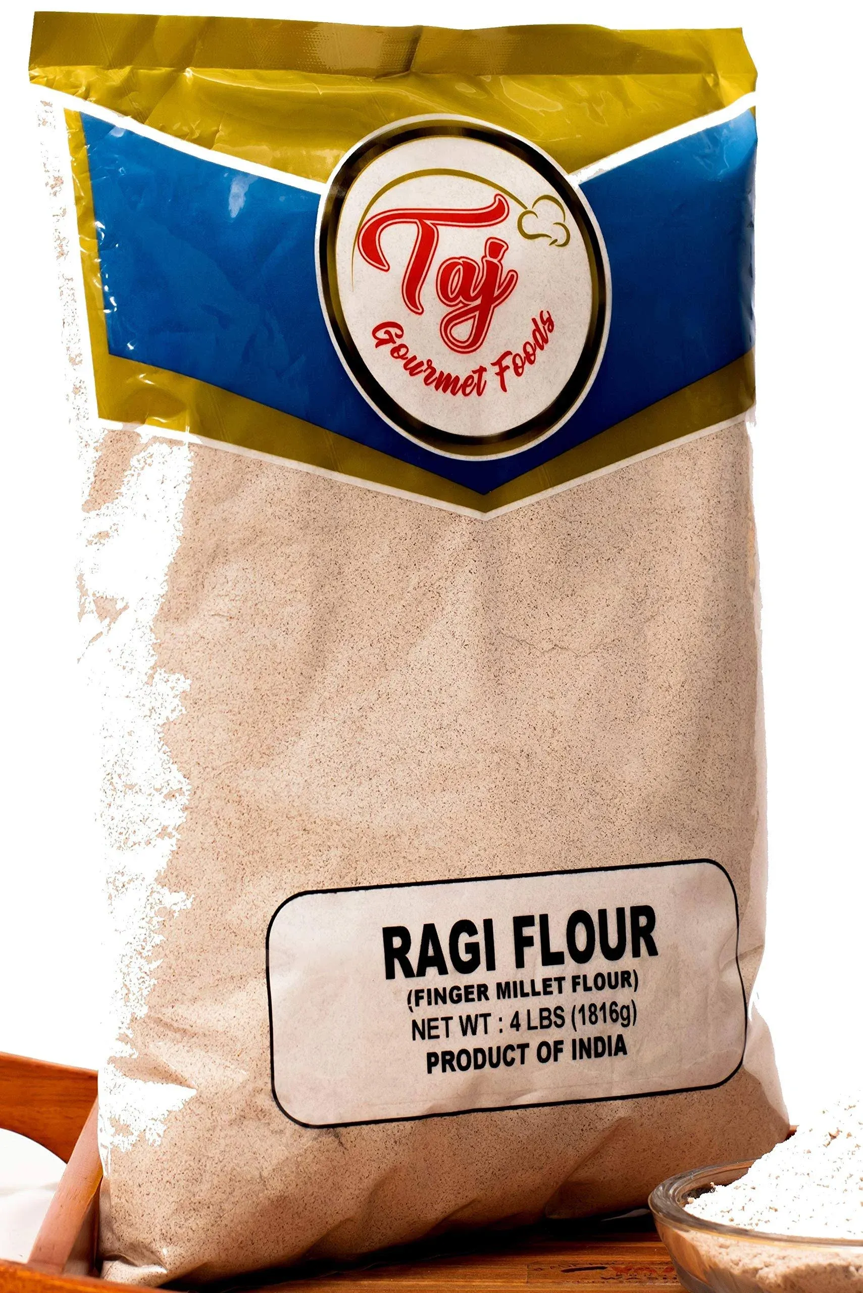 TAJ Premium Indian Ragi Flour, Finger Millet, 4 pounds