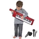 Portable Piano Keyboard & Microphone PKBRD87RD