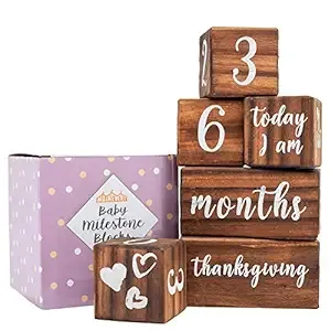 MAINEVENT Baby Monthly Milestone Blocks