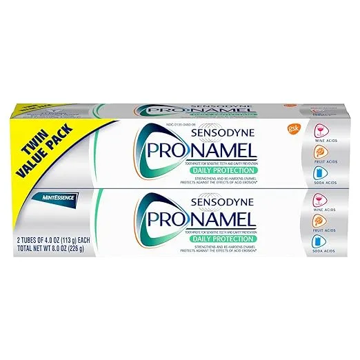Sensodyne Pronamel Daily Protection Enamel Toothpaste for Sensitive Teeth, 4 Ounces Twinpack