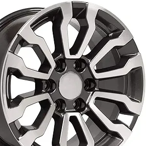 OE Wheels 18 Replica Wheel CV35 GMC Sierra 1500 Gunmetal Machined 18x8.5 Chevrolet Suburban 1500 1988-2022 - CV35-18085-6550-24MG