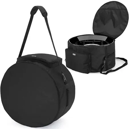 SAMDEW 24-Inch Outdoor Fire Pit Bag Compatible with Outland Firebowl Model 883 885, Firebowl Travel Carrying Case for 24-Inch Diameter Propane Gas Fire Pit, Black, Bag Only