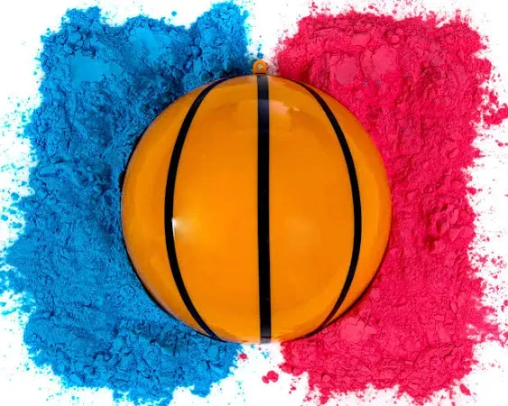 Gender Reveal Basketball with Powder