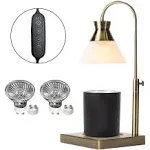 Adjustable Candle Warmer Lamp with Timer & Dimmer – Height Adjustable to Fit Small & Large Jar Candles – Compatible with Large Yankee Candle Jar – Beautifully Crafted for Any Home Décor (Bronze)