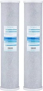 Geekpure 20-Inch Universal Compatible Big Blue Carbon Block Water Filter Cartridge Remove Chlorine Taste Odors- 4.5 Inch x 20 Inch -5 Micron