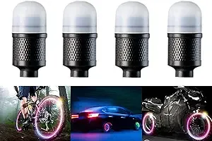 YUERWOVER 4 Pack LED Tire Lights for Car Flash Wheel Light Valve Stem Cap Lamp for Bike Truck Motorcycle Waterproof Tyre Spoke Light Cool Reflector