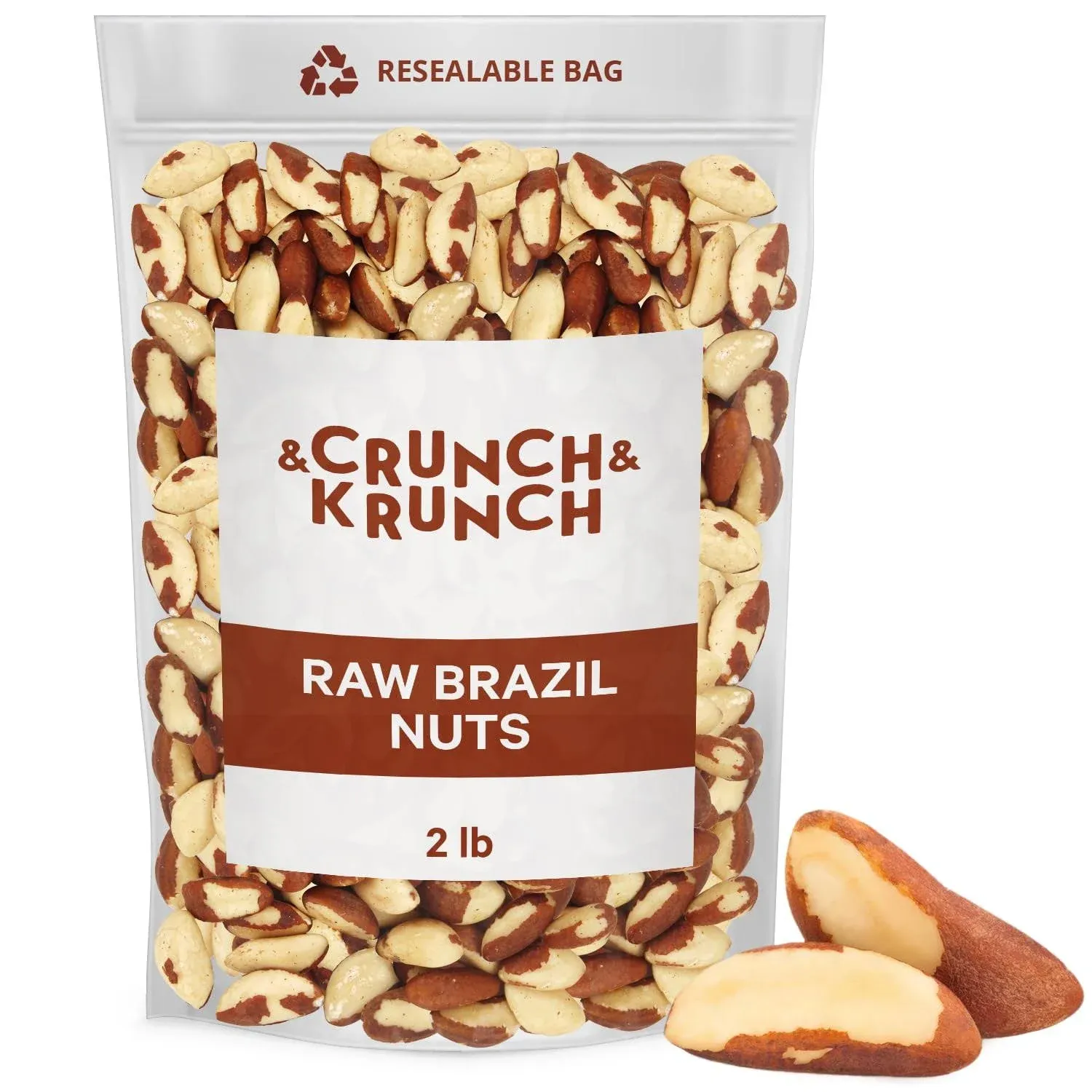 Brazil Nuts Superfood for Healthy Snack Indulgence - Premium Quality Raw Unsalted, Whole, Shelled, All Natural, Non-GMO, & Vegan Brazilian Nuts Rich in Selenium, 16 Oz