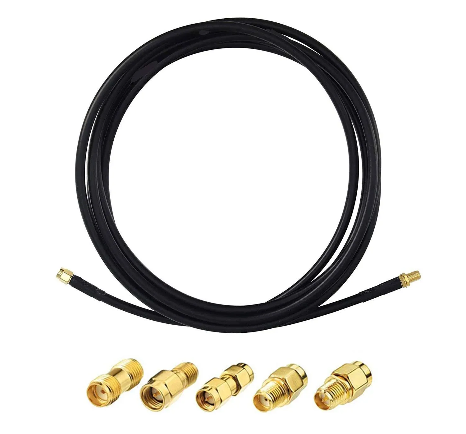 SMA Male to SMA Female Bulkhead Cable 6.5ft RG58 Cable SMA Cable + 5pcs SMA t...