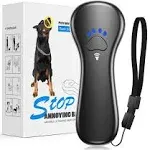 Ahwhg New Anti Barking Device, Dog Barking Control Devices,Rechargeable Ultrasonic Dog Bark Deterrent up to 16.4 Ft Effective Control Range Safe for Human & Dogs Portable Indoor & Outdoor (Black)