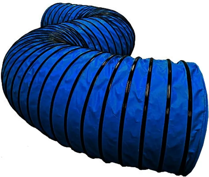 Cool Runners Lightweight 470GSM PVC Round Dog Agility Tunnel, 8&#034; Pitch, 15-Fe...