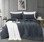 Alazuria Queen Size Duvet Cover - 3 Piece Bedding Set (1 Duvet Cover & 2 Pillow Cases) Soft Prewashed Comforter Cover w/Zipper Closure & Corner Ties