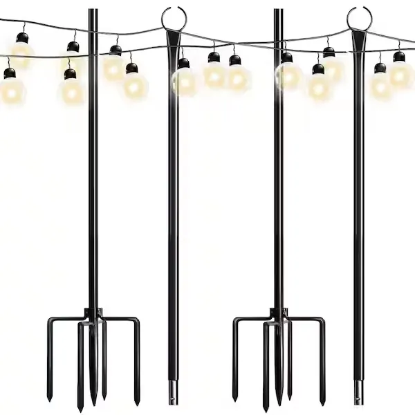 9.4 ft. String Light Poles (2-Pack)