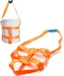 QWORK Bucket Sling for 5 Gallon Bucket, 2 Pack Drum Handling Sling with Belly Bands, 200Lbs Load Capacity