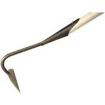 Gardener's Supply Lifetime Half-Moon Hoe | Heavy Duty Forged Steel with Ergonomic Hardwood Handle | Gardening Hand Tool for Weeding and Loosening Soil