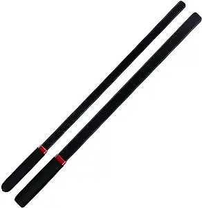 2-Piece Set 18&#034; Riding Crop Sticks, Black, with Non-Slip Handles