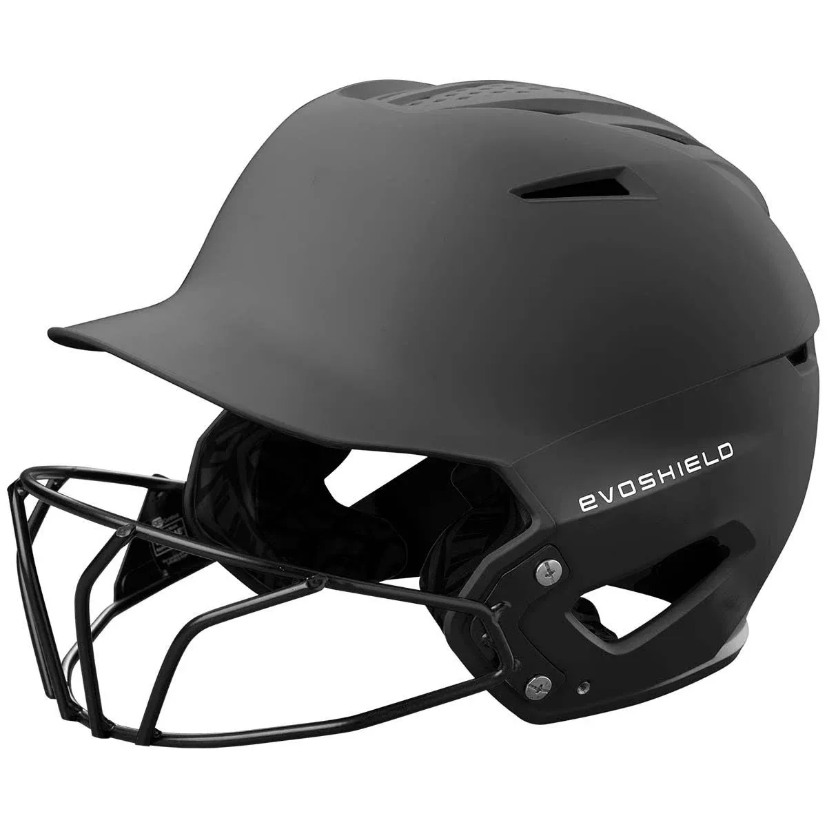 EvoShield XVT 2.0 Matte Batting Helmet with Fastpitch Mask - Charcoal