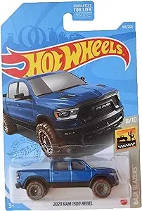 Hot Wheels Baja Blazers 8/10 (2020) Blue Ram 1500 Rebel Toy Truck 101/250 ...