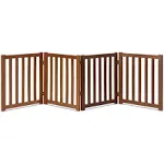 LZRS Solid Hardwood Freestanding Pet Gate,Wooden Dog Gates for Doorways,Nature Wood Dog Gates for The House,Dog Gate for Stairs,Freestanding Indoor