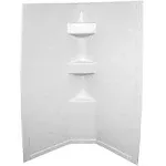 Lippert 306205 White Neo Angle RV Shower Surround