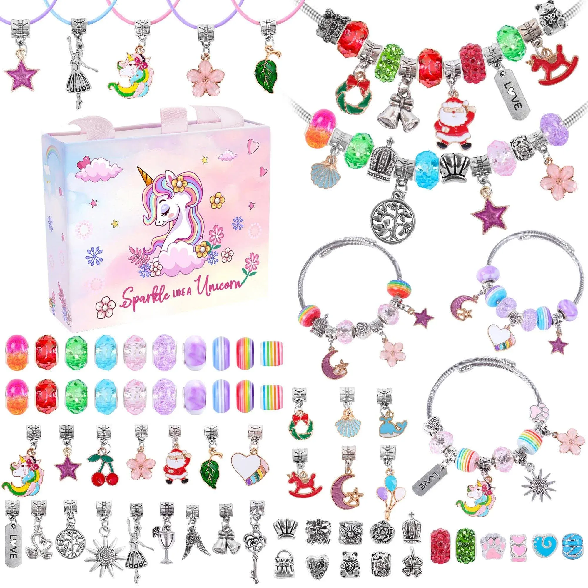 ELLENER Charm Bracelet Making Kit for Girls5 Year Old Girl GiftJewelry Making...