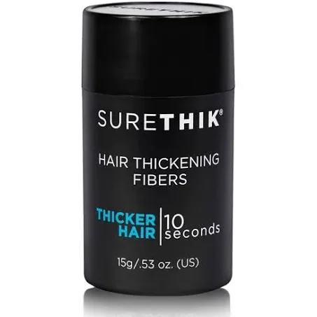 SURETHIK Hair Fibers for Thinning Hair, Building Hair Fibers to conceal thinning hair, Instantly Fuller Looking Hair for Men & Women, Dark Brown, 15g