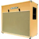 Seismic Audio - 212 Guitar Speaker Cab Empty - 7 Ply Birch - 12" Speakerless Cabinet - Vintage 2x12 - Orange Tolex - Wheat Cloth Grill - Front or