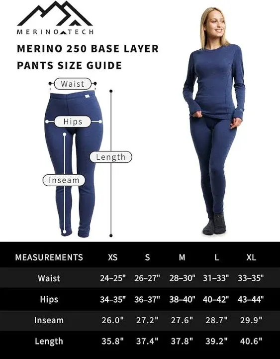 Merino.tech Women's Merino Pants 250 Deep Teal