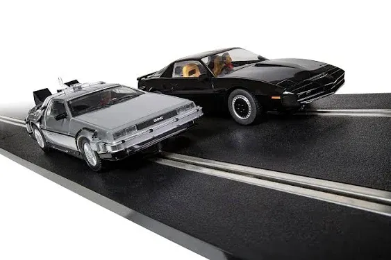 Scalextric 1980s TV Back to the Future vs Knight Rider Race Set