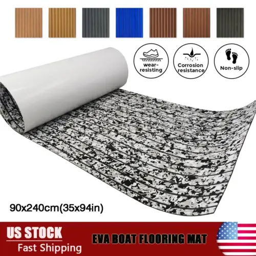 EVA Foam Boat Decking Sheet Mat Faux Teak Marine Yacht Flooring Nonslip Carpet