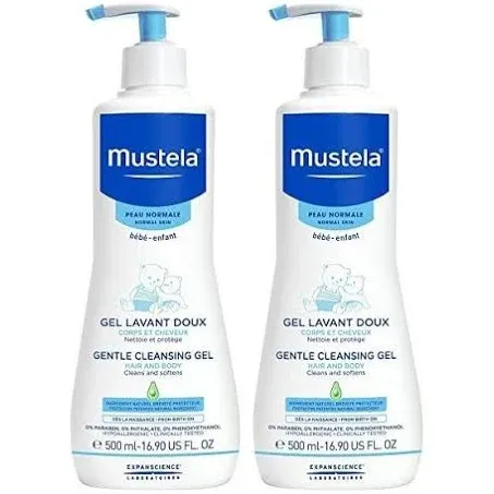 Mustela Gentle Cleansing Gel, Baby Body Wash and Baby Shampoo 23.35 oz