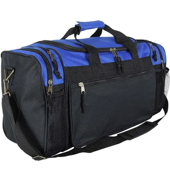 Sports Duffel Bag - Mesh & Valuables Pockets For Gym & Travel