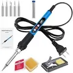 90W LCD Digital Soldering Iron Kit - Fast Heat Up, Adjustable Temperature, 10...