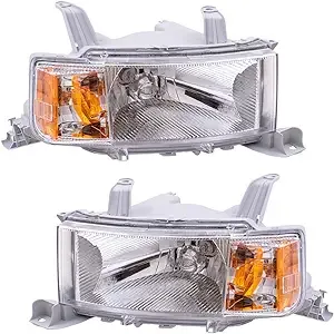 Fits Scion xB 04-06 Set of Headlights Headlamps w/ Housing 8117052440 8113052440