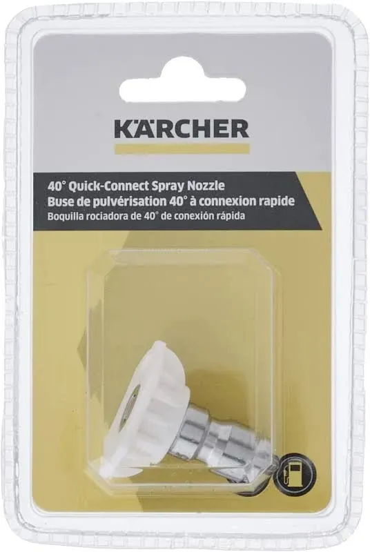 Kärcher - Universal 40 Degree Spray Nozzle for Pressure Washers up to 4000 PSI - Quick-Connect Spray Nozzle