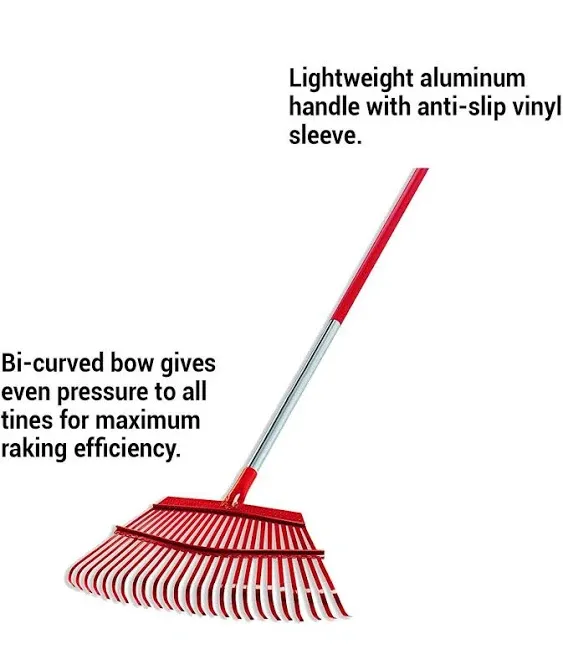 Corona Fixed Tine Leaf Rake 19 in Aluminum Handle