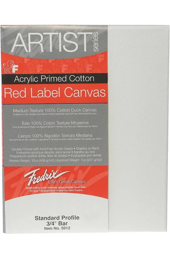 Red Label Standard Stretched Cotton Canvas 18 in. x 36 in., each