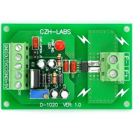 Panel Mount +/-5Amp AC/DC Current Sensor Module Board, based on ACS712.