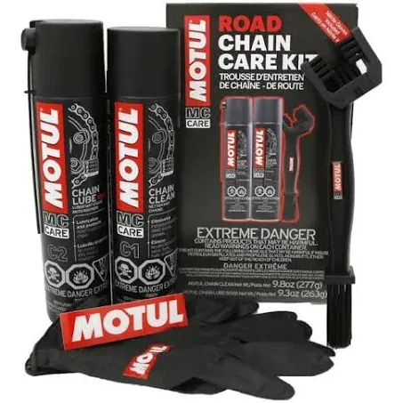 MOTUL 109767 Motorcycle Chain Clean Lube Kit C1 C2 Complete MC Care System